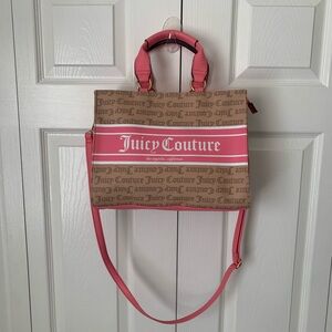 Juicy Couture Pink and Tan Shoulder Bag